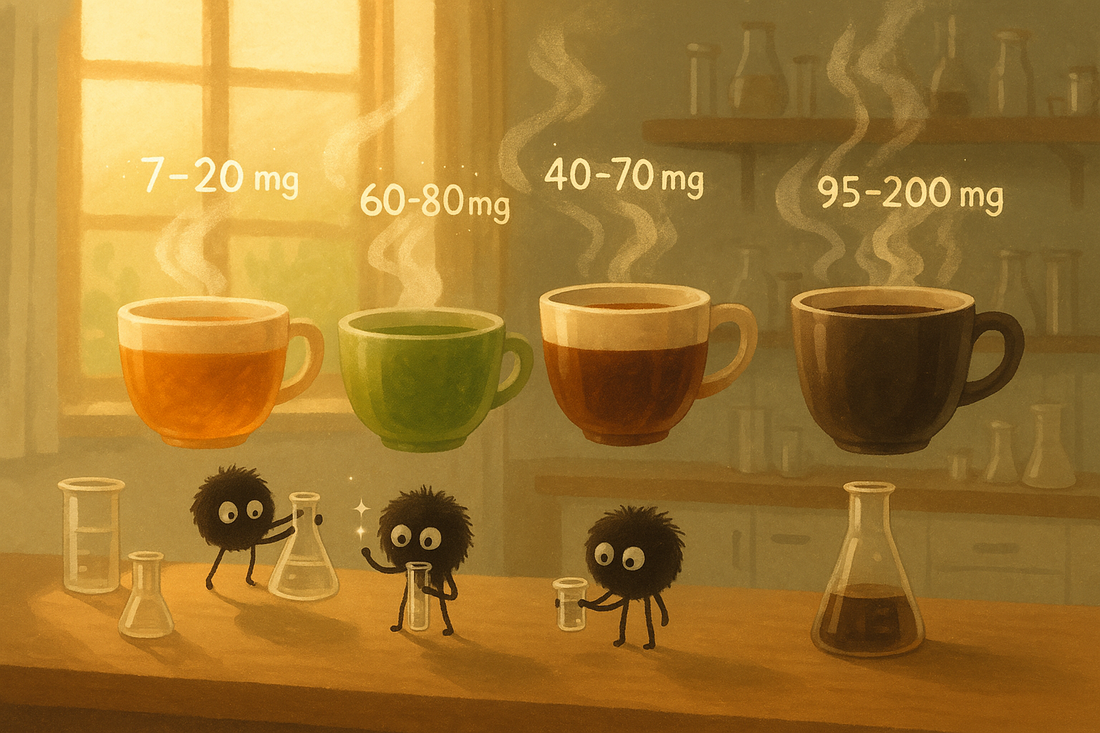 Hojicha Caffeine: The Complete Chart vs Coffee, Matcha & Black Tea