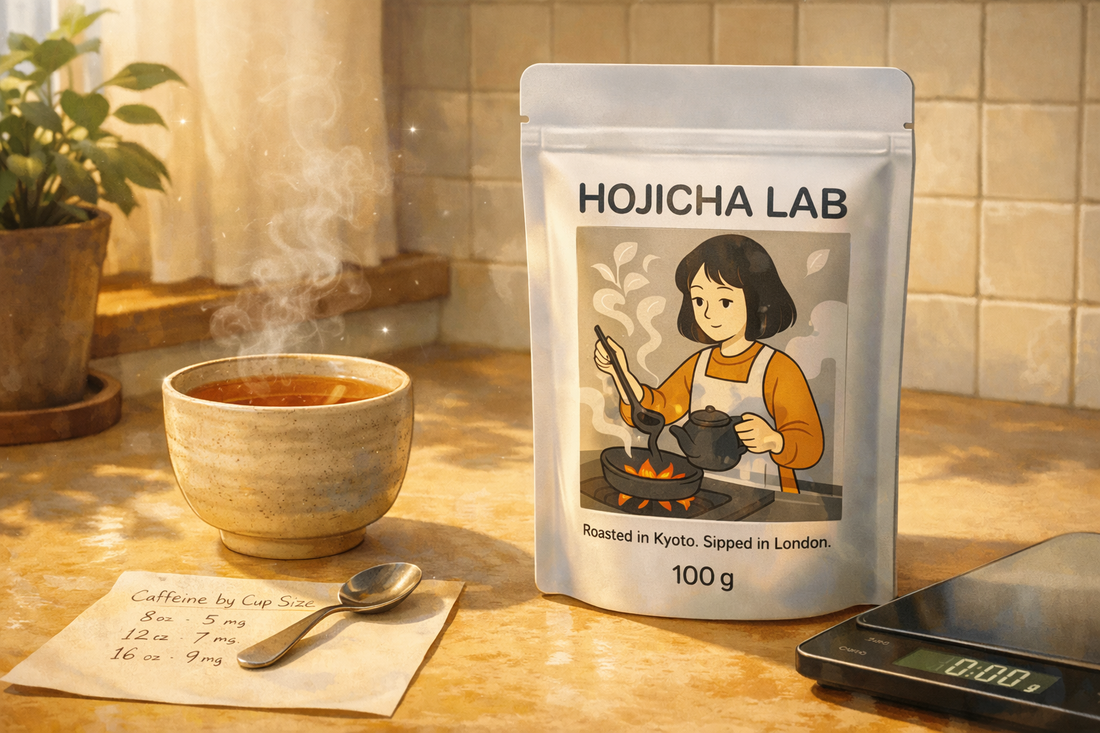 Hojicha Caffeine by Serving: Powder vs Loose Leaf vs Tea Bags (mg + Real-Life Cup Sizes)