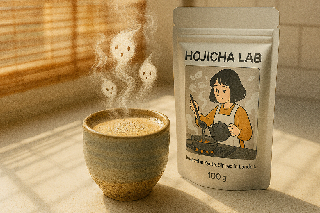 Creamy Iced Hojicha Latte with Brown-Sugar Oat-Milk Foam