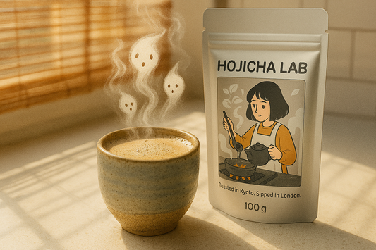 Creamy Iced Hojicha Latte with Brown-Sugar Oat-Milk Foam